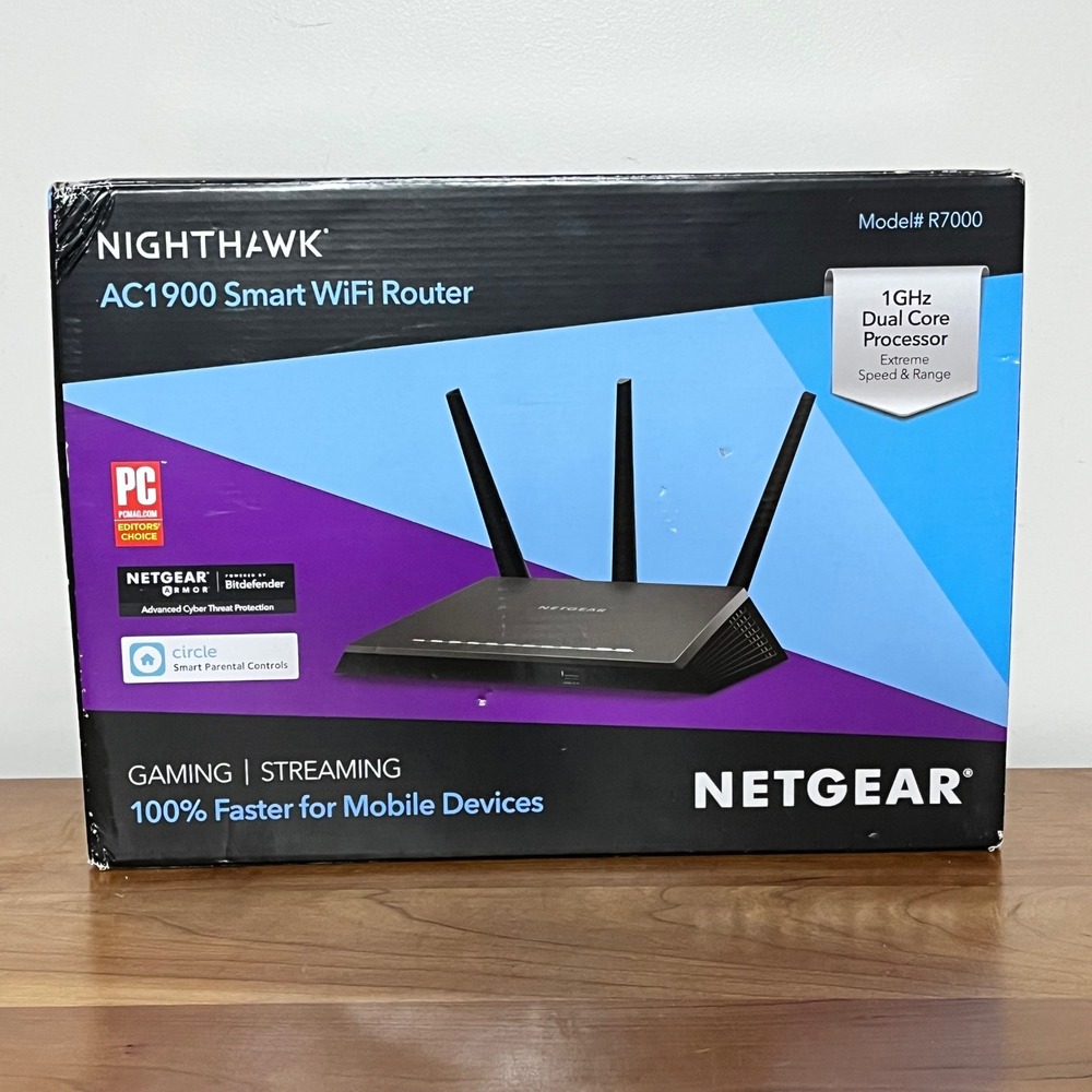 Netgear Nighthawk AC1900 Smart WiFi Router R7000 Dual Band Gigabit Gaming Router